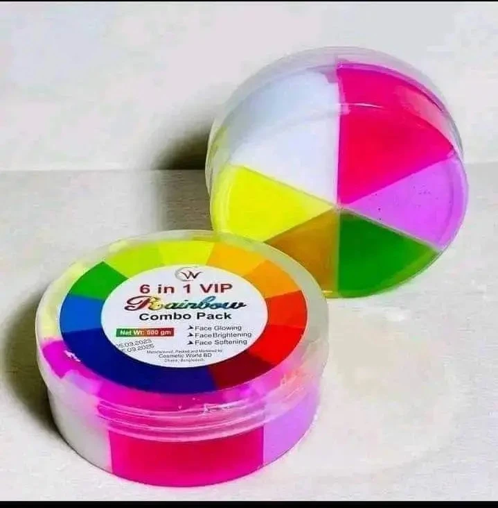 6 in 1 Vip Rainbow Combo Face Pack - 500 gm